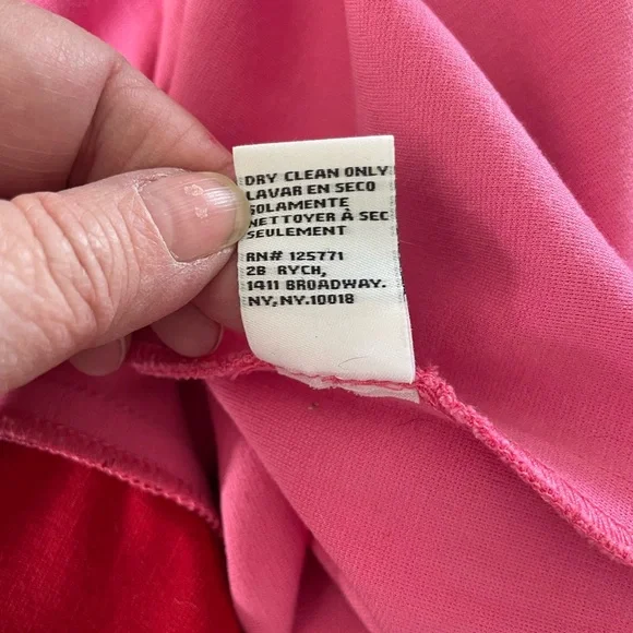 2.b Rych Vibrant Red and Pink Body Con Sleeveless Dress, Size 10 - Picture 9 of 9